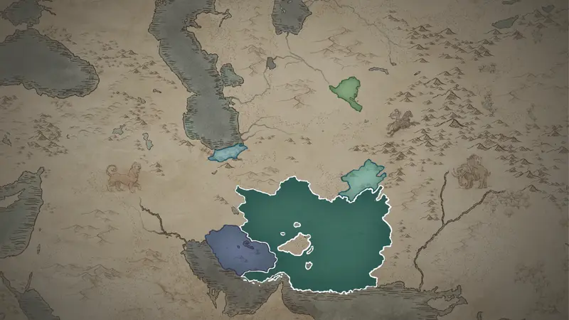 Amir Ya'qub's realm on the bookmark map