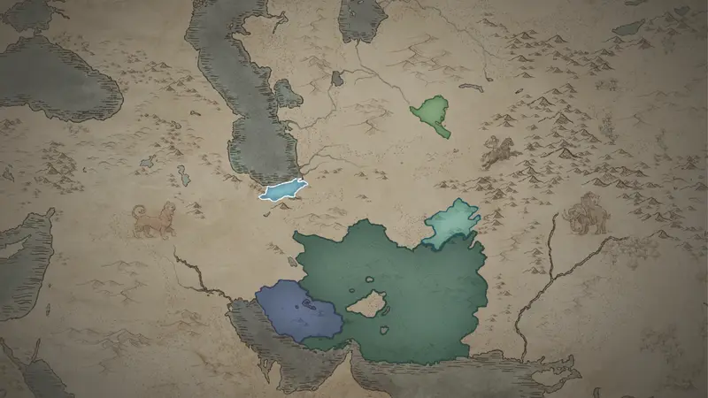 Rostam I's realm on the bookmark map