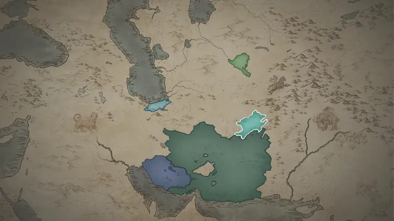 Sūrī of Mandesh's realm on the bookmark map